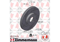 Disque de frein NOIR Z 285.3516.54 Zimmermann