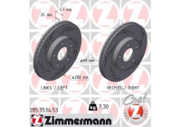 Disque de frein NOIR Z 285.3534.53 Zimmermann