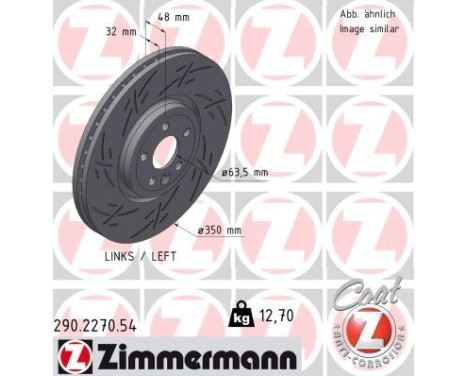 Disque de frein NOIR Z 290.2270.54 Zimmermann