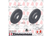 Disque de frein NOIR Z 320.3803.53 Zimmermann