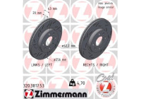 Disque de frein NOIR Z 320.3817.53 Zimmermann