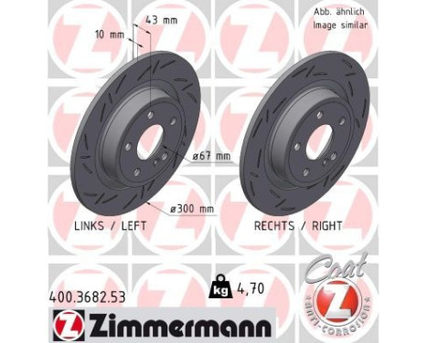 Disque de frein NOIR Z 400.3682.53 Zimmermann
