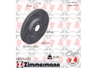 Disque de frein NOIR Z 400.5541.55 Zimmermann