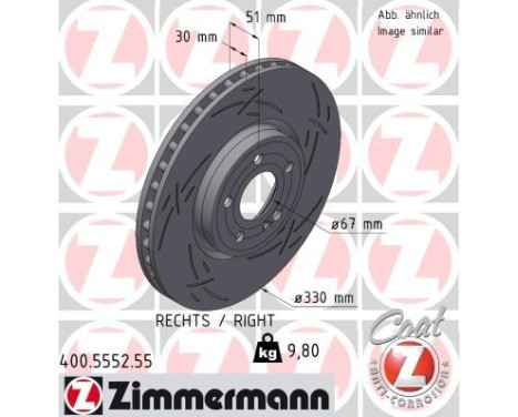 Disque de frein NOIR Z 400.5552.55 Zimmermann