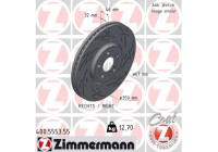 Disque de frein NOIR Z 400.5553.55 Zimmermann