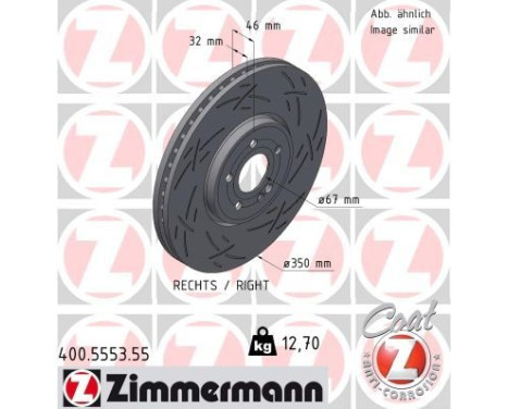 Disque de frein NOIR Z 400.5553.55 Zimmermann