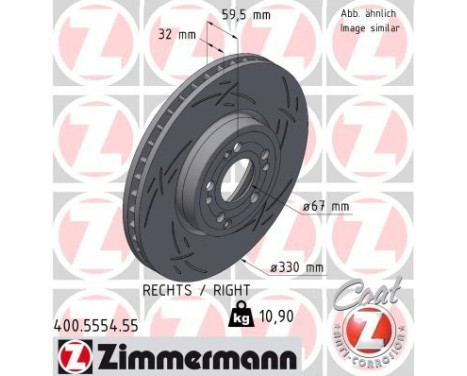 Disque de frein NOIR Z 400.5554.55 Zimmermann