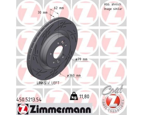 Disque de frein NOIR Z 450.5213.54 Zimmermann