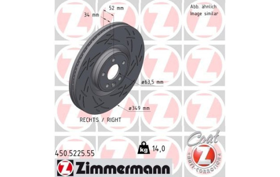 Disque de frein NOIR Z 450.5225.55 Zimmermann