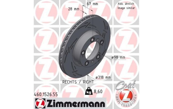 Disque de frein NOIR Z 460.1526.55 Zimmermann