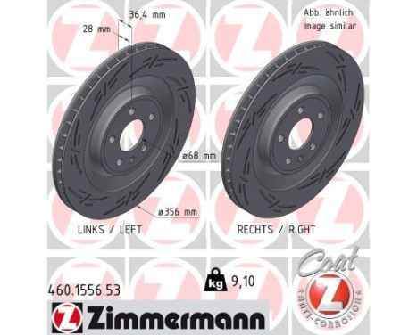 Disque de frein NOIR Z 460.1556.53 Zimmermann