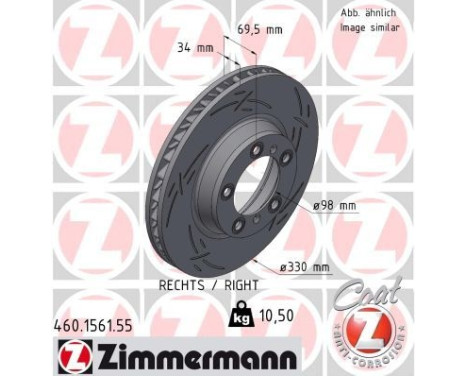 Disque de frein NOIR Z 460.1561.55 Zimmermann