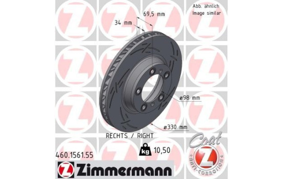Disque de frein NOIR Z 460.1561.55 Zimmermann