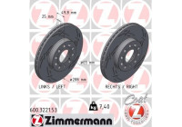 Disque de frein NOIR Z 600.3221.53 Zimmermann