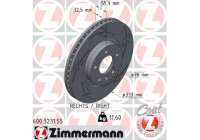 Disque de frein NOIR Z 600.3231.55 Zimmermann