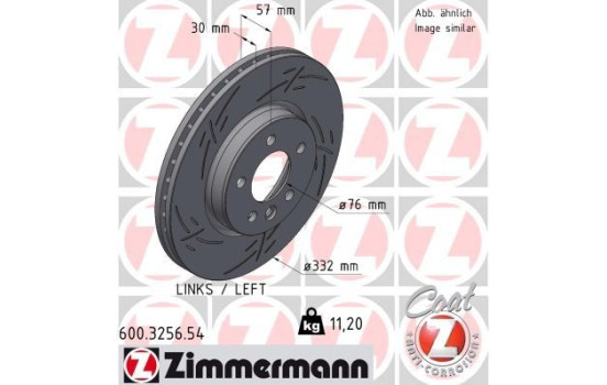 Disque de frein NOIR Z 600.3256.54 Zimmermann