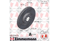 Disque de frein NOIR Z 600.3266.54 Zimmermann