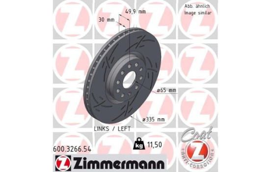 Disque de frein NOIR Z 600.3266.54 Zimmermann