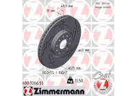 Disque de frein NOIR Z 600.3266.55 Zimmermann