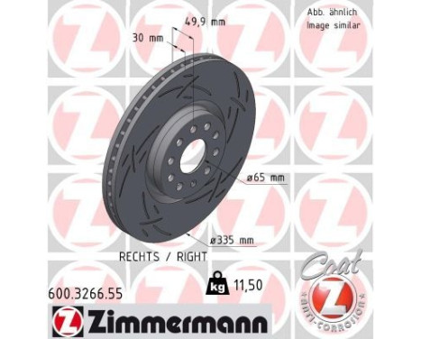 Disque de frein NOIR Z 600.3266.55 Zimmermann