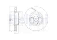 DISQUE DE FREIN PEINT UNITAIRE BG9075C Delphi