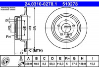 Disque de frein PowerDisc 24.0310-0278.1 ATE