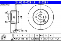 Disque de frein PowerDisc 24.0310-0291.1 ATE