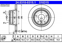 Disque de frein PowerDisc 24.0310-0315.1 ATE