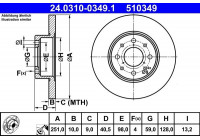Disque de frein PowerDisc 24.0310-0349.1 ATE