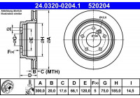 Disque de frein PowerDisc 24.0320-0204.1 ATE