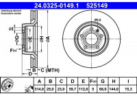 Disque de frein PowerDisc 24.0325-0149.1 ATE