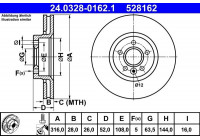 Disque de frein PowerDisc 24.0328-0162.1 ATE