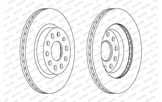 Disque de frein PREMIER Coat+ disc DDF1223C Ferodo