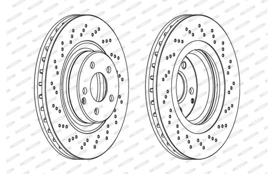 Disque de frein PREMIER Coat+ disc DDF1458C-1 Ferodo, Image 2