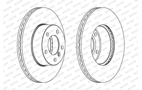 Disque de frein PREMIER Coat+ disc DDF1536C Ferodo
