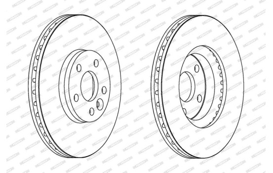 Disque de frein PREMIER Coat+ disc DDF1567C Ferodo