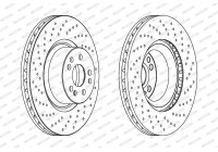 Disque de frein PREMIER Coat+ disc DDF1586C-1 Ferodo
