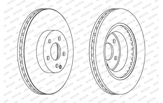 Disque de frein PREMIER Coat+ disc DDF1595C-1 Ferodo, Image 2