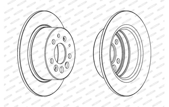 Disque de frein PREMIER DDF080 Ferodo, Image 2