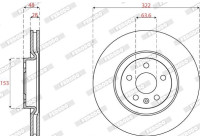 Disque de frein PREMIER DDF2693C Ferodo