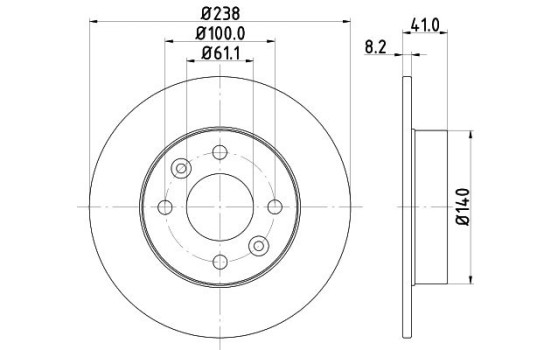 Disque de frein PRO 8DD 355 101-221 Hella