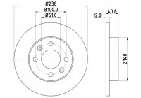 Disque de frein PRO 8DD 355 101-241 Hella