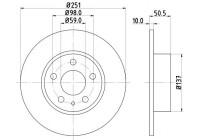 Disque de frein PRO 8DD 355 101-971 Hella