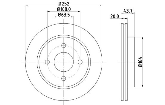 Disque de frein PRO 8DD 355 103-391 Hella