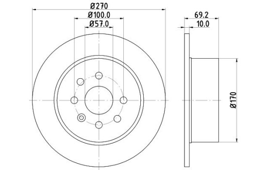 Disque de frein PRO 8DD 355 104-661 Hella