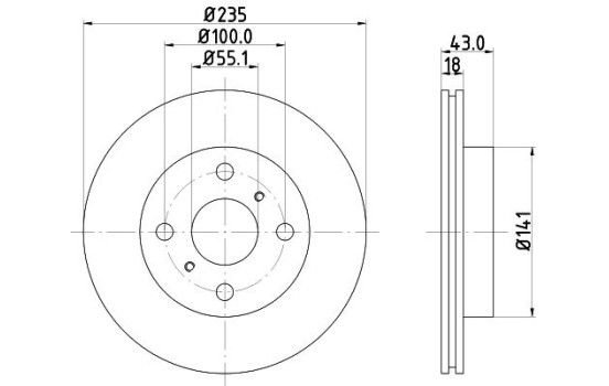 Disque de frein PRO 8DD 355 107-281 Hella