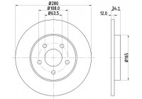 Disque de frein PRO 8DD 355 108-061 Hella