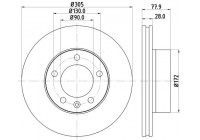 Disque de frein PRO 8DD 355 108-931 Hella
