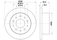 Disque de frein PRO 8DD 355 108-981 Hella