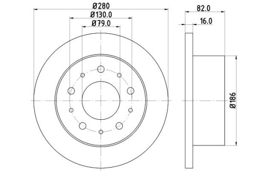 Disque de frein PRO 8DD 355 108-981 Hella